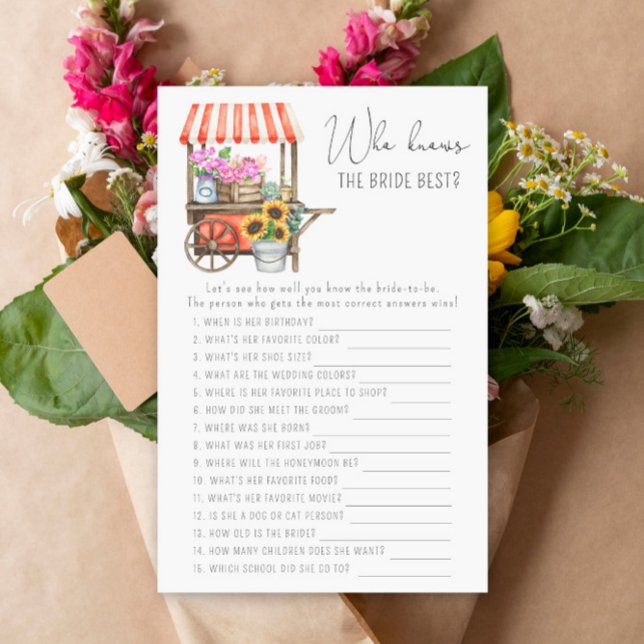 Chariot à fleurs - Qui connaît la mariée meilleur  (Créateur téléchargé)