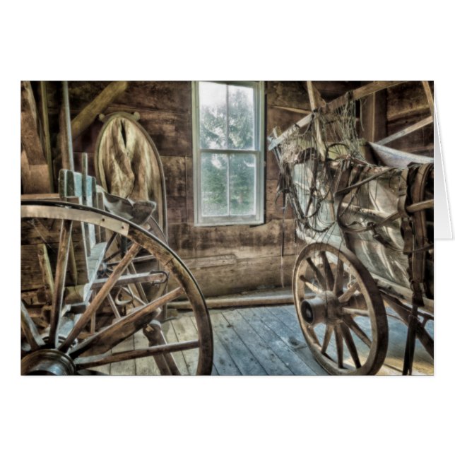 Chariot couvert, roue de chariot en bois (Devant horizontal)