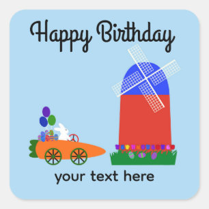 Chariot d'Anniversaire Voiture Carotte #4 Stickers