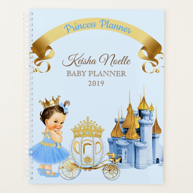 Chariot de château de princesse royale fille bleu  (Devant)