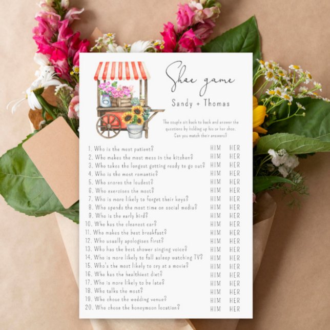 Chariot de fleurs - Jeu de chaussures jeu de baby  (Créateur téléchargé)
