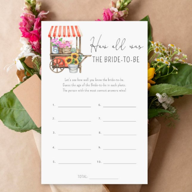 Chariot de fleurs - Quel âge avait la mariée à êtr (Créateur téléchargé)