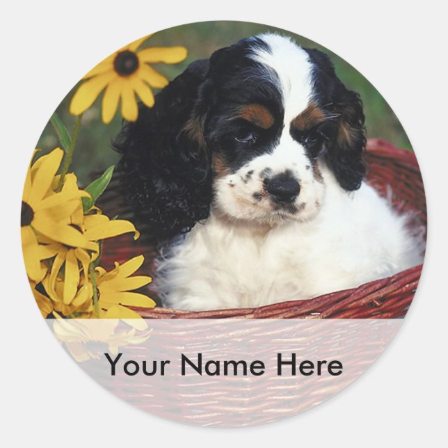 Chariot et fleurs dans une boîte Sticker (Devant)