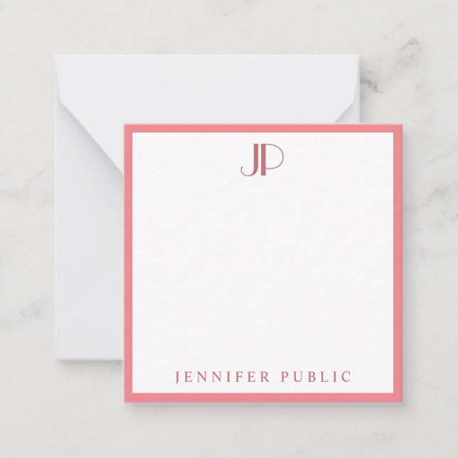 Charisma Rouge Modèle moderne Monogramme initial (Devant)