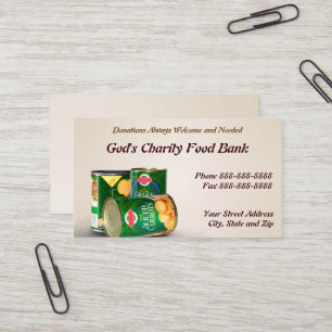 Charity Food Bank Carte de visite à but non lucrat