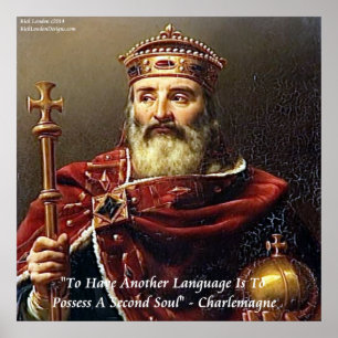 Charlemagne & Langues Affiche de citation