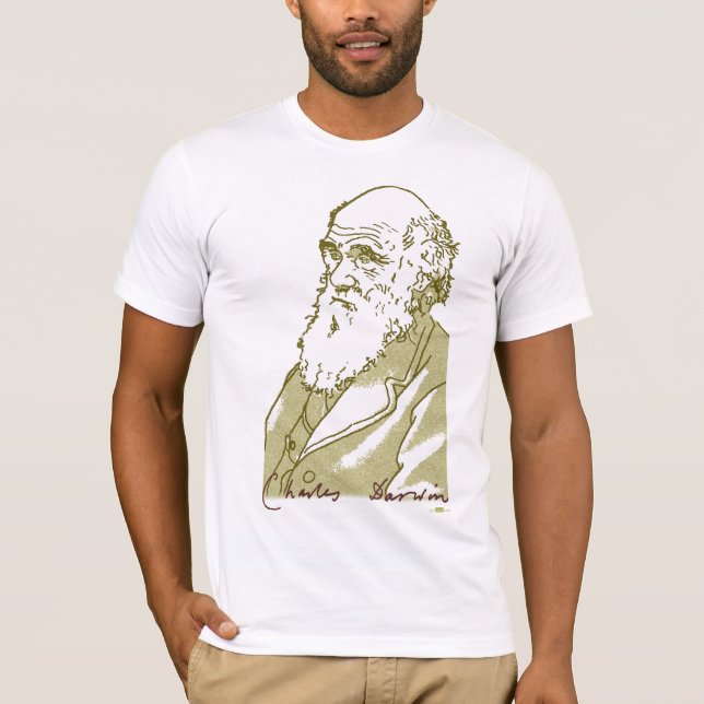 Charles Darwin. T-shirt d'hommes (Devant)