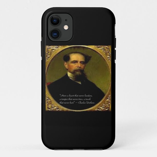 Charles Dickens et Citation coeur iPhone 6 Coque (Dos)