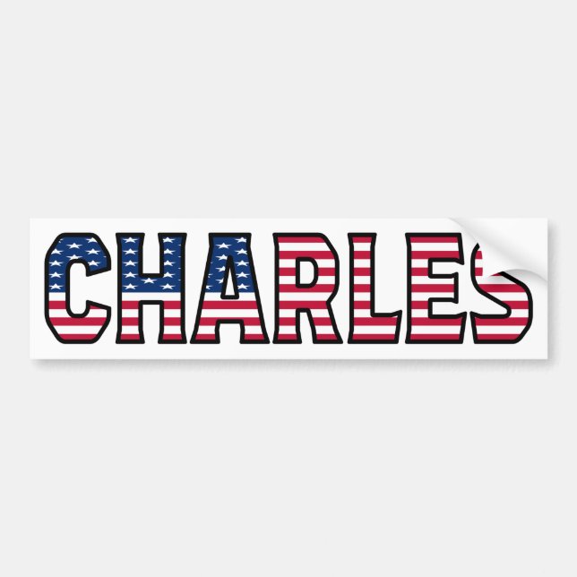 Charles Nom Vorname USA Aufkleber Sticker Auto (Devant)