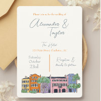 Charleston Caroline du Sud Invitations de mariage