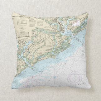 Charleston, coussin nautique de diagramme de port
