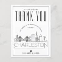 Charleston Mariage | Merci de venir ! Carte postal