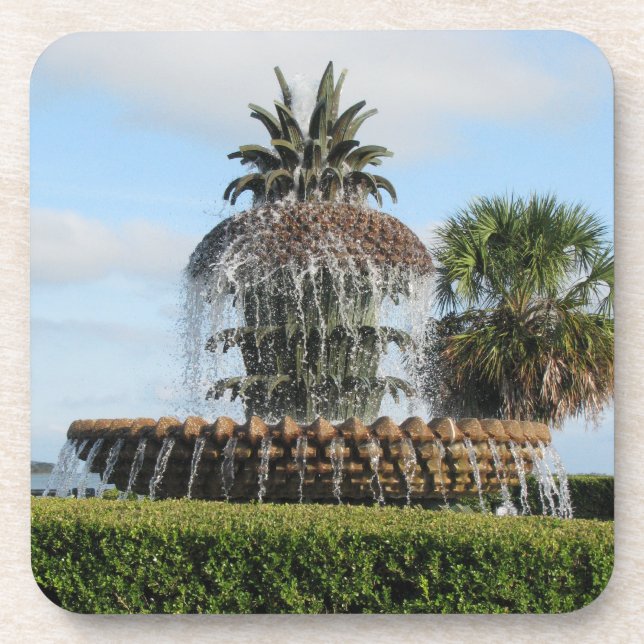 Charleston SC Dessous de verre de fontaine à anana (Devant)