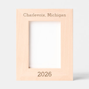 Charlevoix Michigan - Cadre gravé au laser 