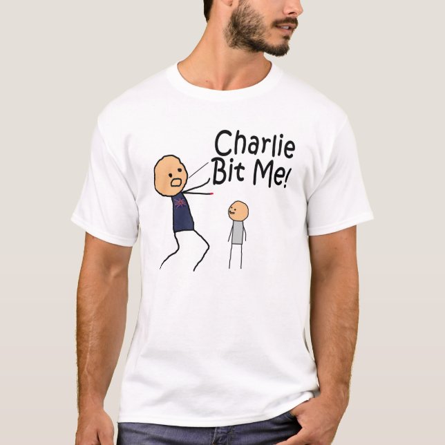 Charlie m'a mordu T-shirt (Devant)