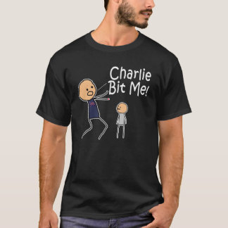 Charlie m'a mordu T-shirt foncé