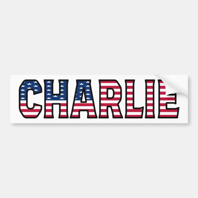 Charlie Name Vorname USA Aufkleber Sticker Auto (Devant)