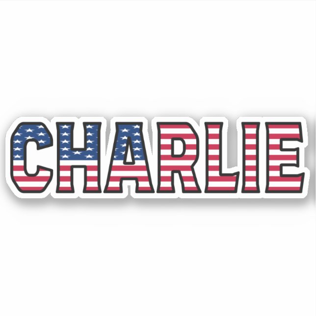 Charlie Prénom USA Sticker Stickerset (Devant)