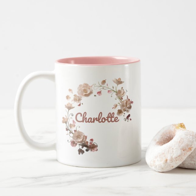 Charlotte Floral Mug (Avec donut)