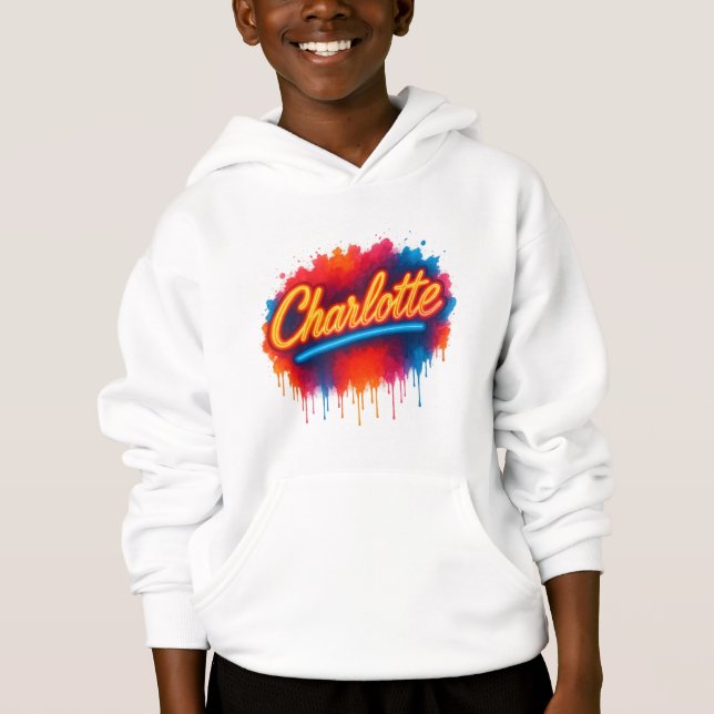 Charlotte Neon Script - Street Art Splash Design (Devant)