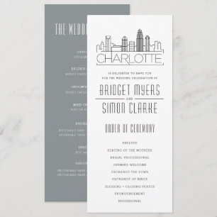 Charlotte Skyline stylisé   Programme de mariage