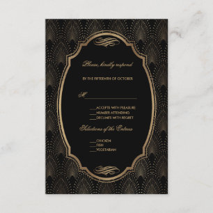 Charm Great Gatsby Mariage Art Déco Vintage RSVP