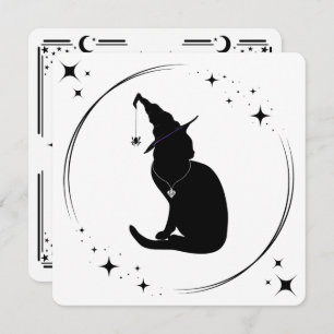 Charm n'Witch Cat Halloween Party Invitation