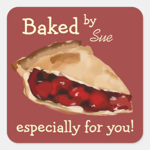 Charmant autocollants personnalisés "Baked by YOU"