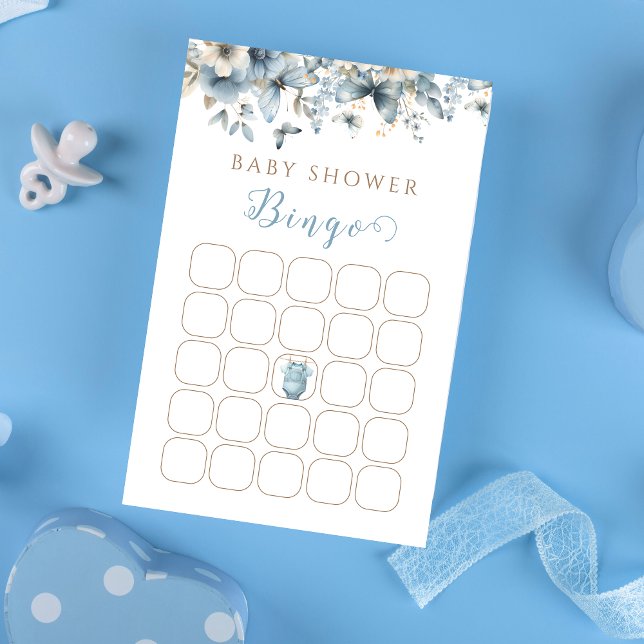 Charmant Baby shower Bingo de vêtements Bébé Bleu  (Créateur téléchargé)