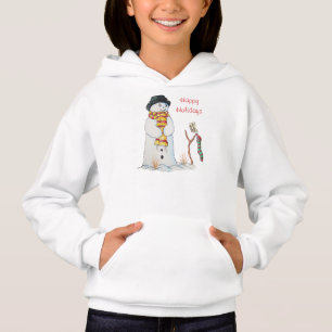 Charmant bonhomme de neige avec réserve de Noël da