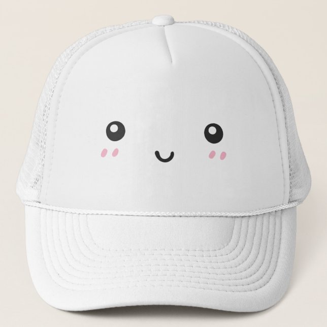 Charmant Casquette de Trucker Kawaii Rouge Emouvan (Devant)