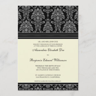 Charmant Damask 5x7 Faire-part de mariage :[fuzzy]