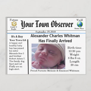 Charmant et unique Faire-part de naissance bébé