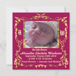 Charmant et unique Faire-part de naissance bébé