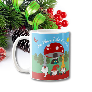 Charmant mug “No Place Like Gnome”