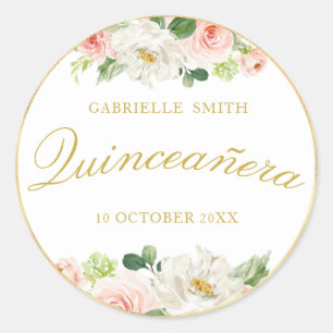 charmant sticker Quinceanera rose floral