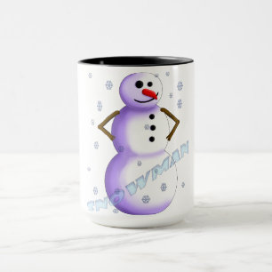 Charmant tasse à café à thème bonhomme de neige. F