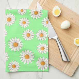 Charmante marguerite Floral Serviette de cuisine