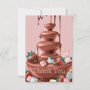 Charmante petite carte de remerciements au chocola