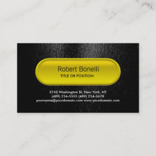 Charme attrayant Carte de visite Bouton Jaune Noir