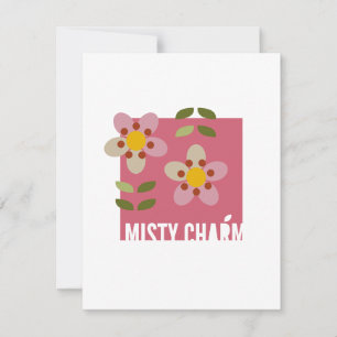CHARME BRUMEUX - Carte d'invitation florale modern