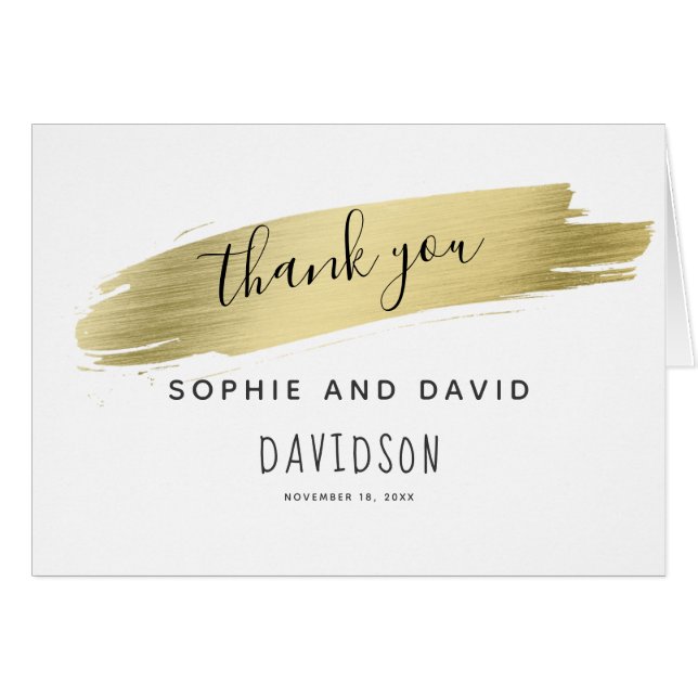 Charme Calligraphie Or Stroke Merci (Devant horizontal)