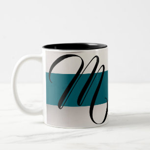 Charme classique : M Lettre Design Mug en céramiqu