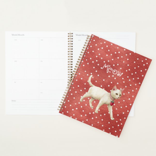 Charme de Fraise Chat Blanc (Devant avec enveloppe)