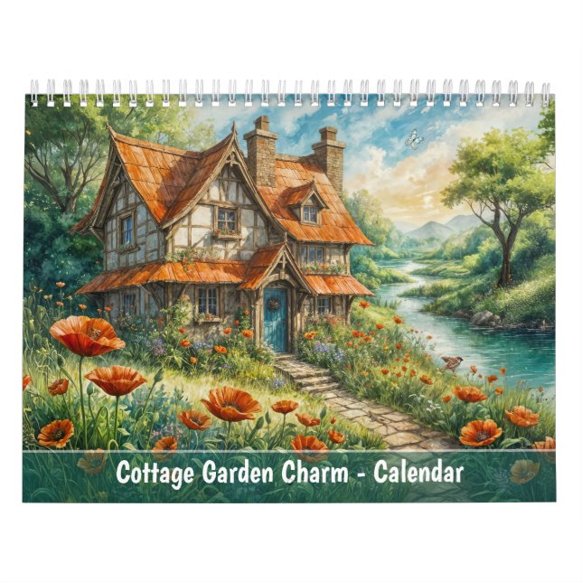 Charme de jardin de cottage – Calendrier paysager (Protection)