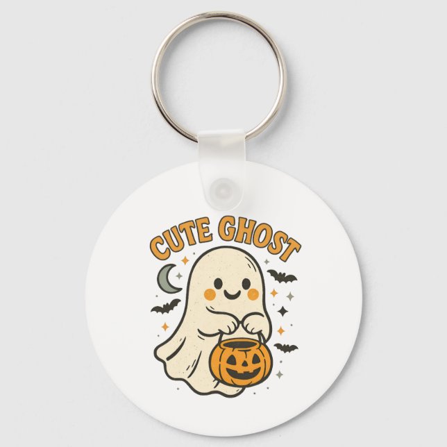 Charme de porte-clés Halloween de fantôme mignon (Recto)