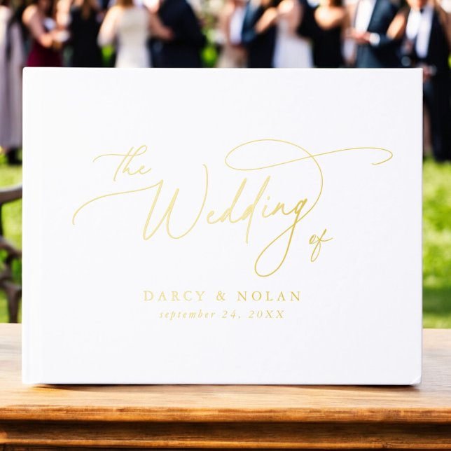 Charme élégant Gold Foil Mariage Livre d'invité (Elegant Charm Gold Foil Wedding Guest Book)