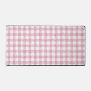 Charme Gingham Rose et Blanc Velouté