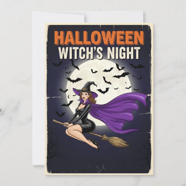Charme gothique Invitation d'Halloween (Devant)