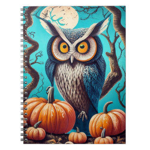 Charme mystique Chouette Carnet d'Halloween avec C